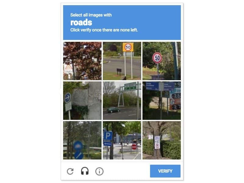 another example of recaptcha version 2