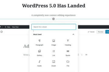 wordpress version 5.0 post editing dashboard
