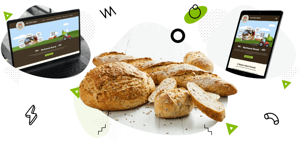 Multiseed Bread Website Visuals