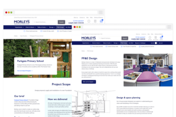 UI Design pages for Desktop on Morleys website redesign
