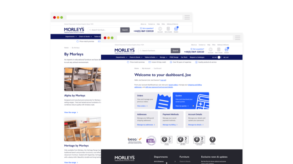 Website Visuals for Morleys