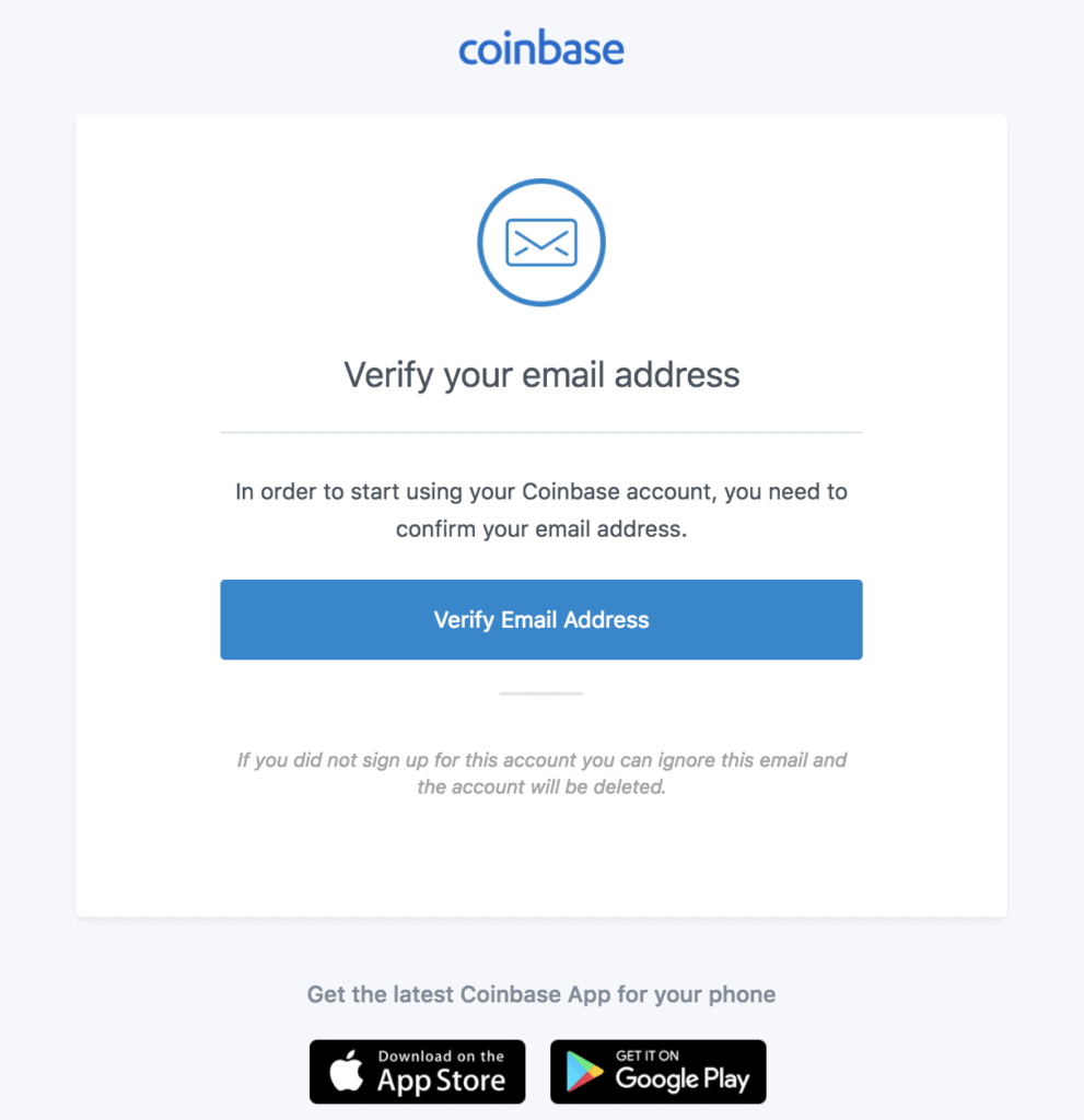 coinbase email example