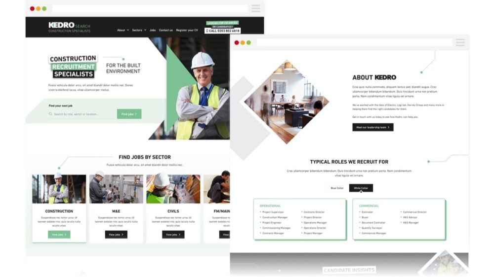 Kedro - Homepage Design