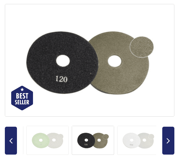 Sanding disc product images from Vetro