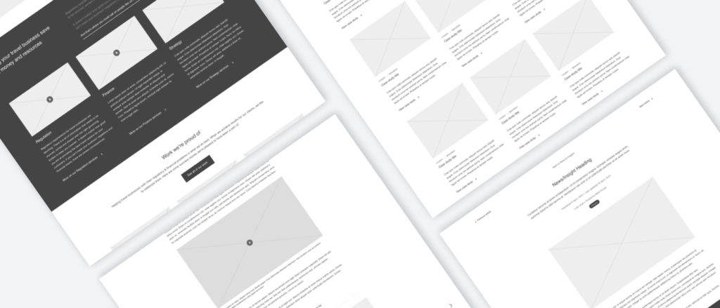 wireframes from the TTC website