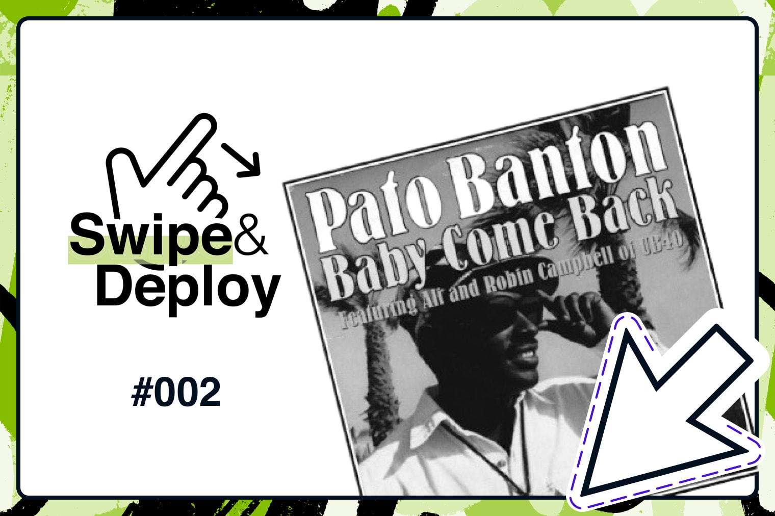 Swipe & Deploy 21 blog hero image of a Pato Banton CD cover.