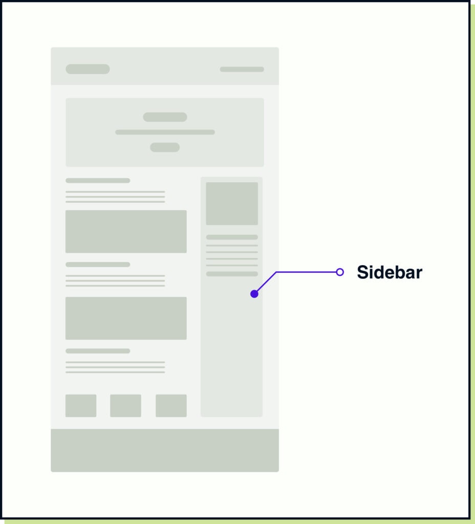 Fig.1 See typical sidebar in WordPress website from yesteryear.