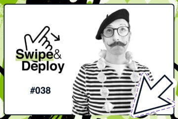 Swipe & Deploy 38 blog hero image of a man in a beret with a sting of garlic.
